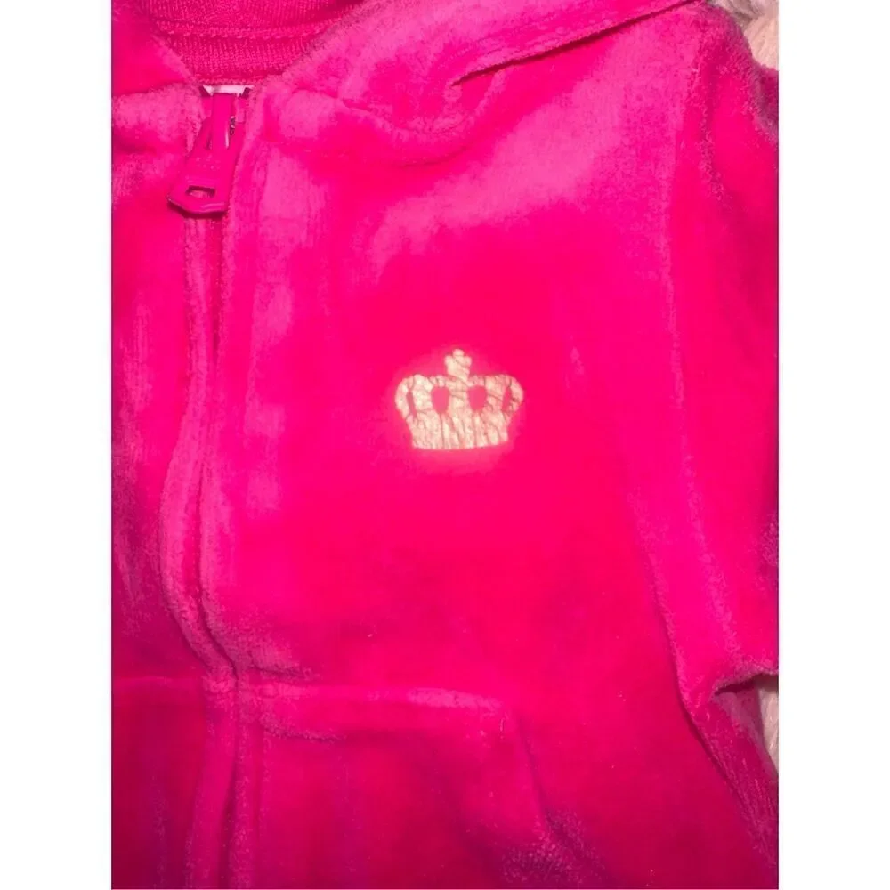 Juicy Couture Barbie Pink faux fur Full Zip coat jacket  infant girls size 3-6 m